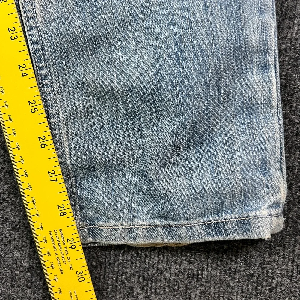 Levi's 511 Skinny Jeans Mens‎ 31x29 Whiskered Blue Denim Cotton Slim Distressed